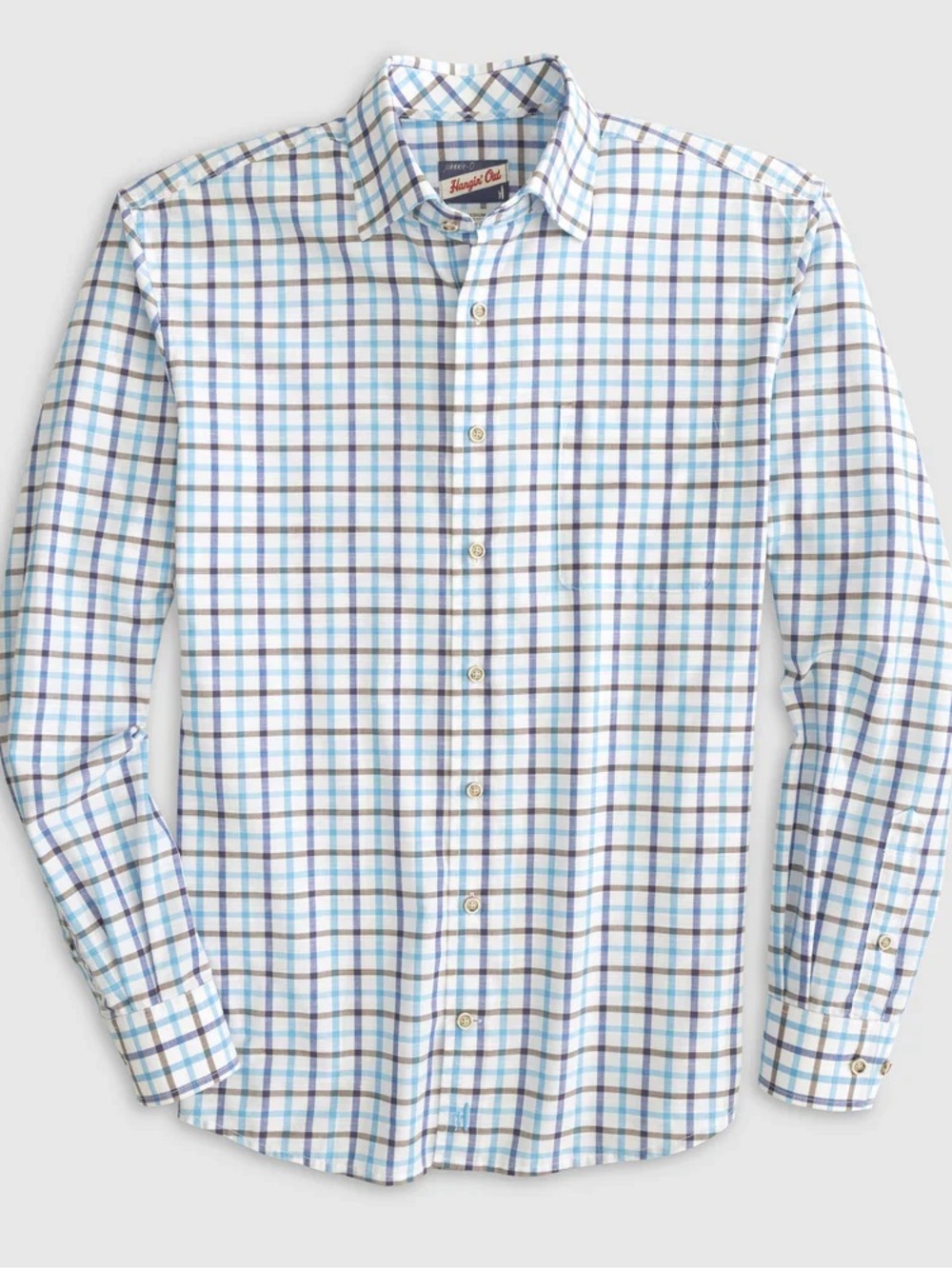 Johnnie-O Hangin Out Mardy Button Down Shirt LS in Bondi Blue Men’s Size Large